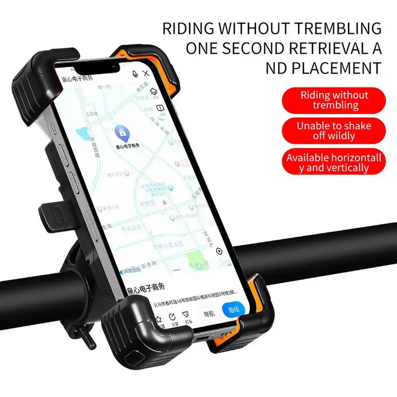 ESLNF Bike Universal 360° View Bicycle Holder 4.5-7.2Inch Mobile Phone Stand Shockproof Motorcycle