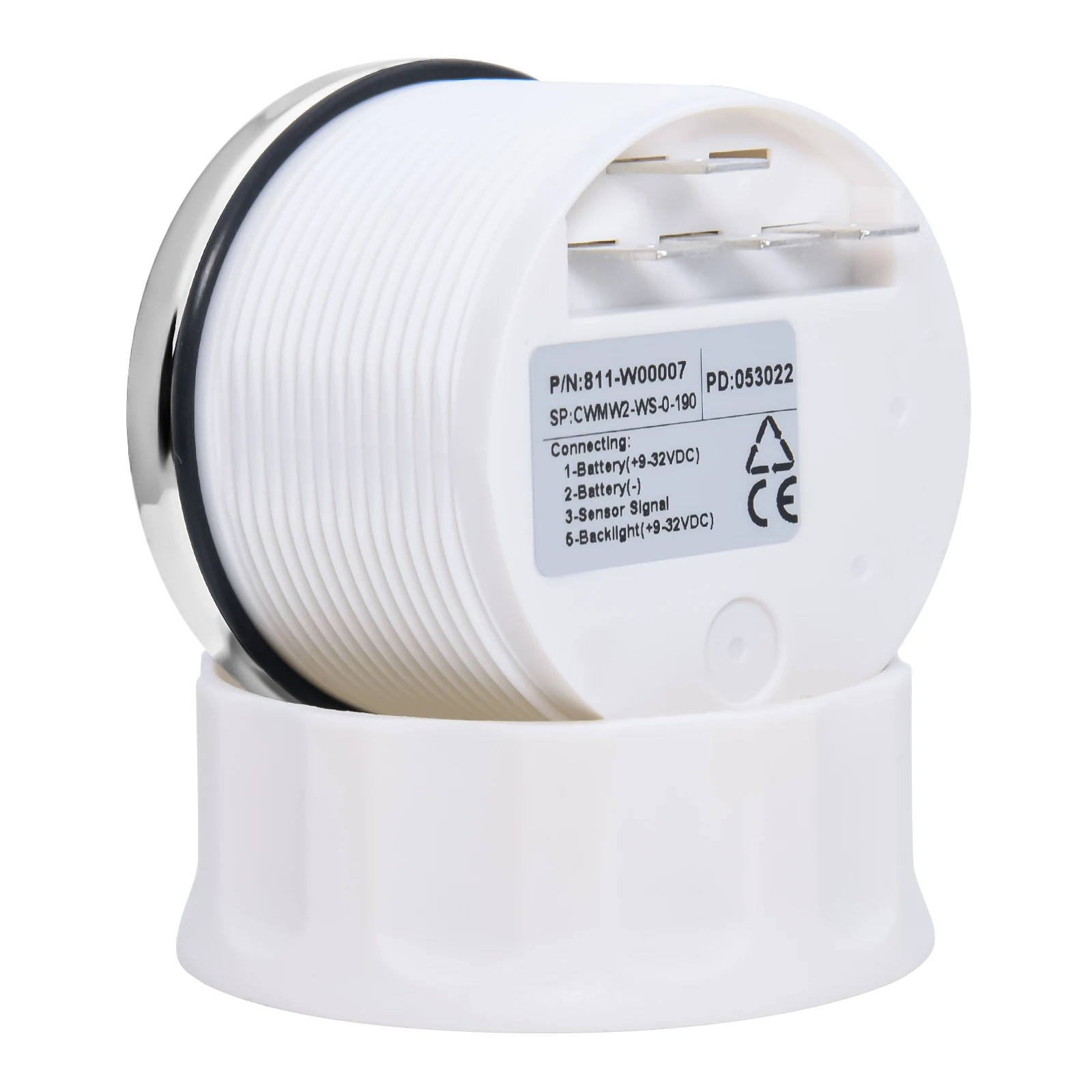 Retroilluminazione rossa 2 "52mm indicatore di livello dell'acqua 0-190 OHM indicatore del misuratore del serbatoio dell'acqua del puntatore per benzina Diesel Car Boat Yacht 12V 24V