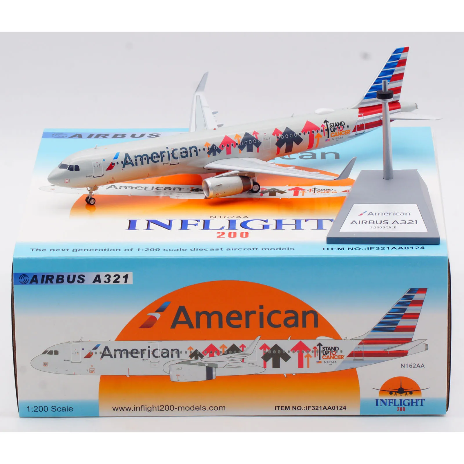 

IF321AA0124 Alloy Collectible Plane Gift INFLIGHT 1:200 American Airlines Airbus A321 Diecast Aircraft Jet Model N162AA