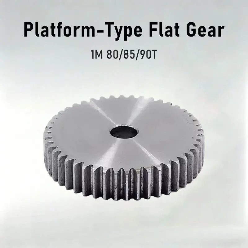 Flat Teeth Gear 1M 80T 85 90T 45# Steel Process Hole Height 10mm Industrial Mechanical Drive Gear Accessories