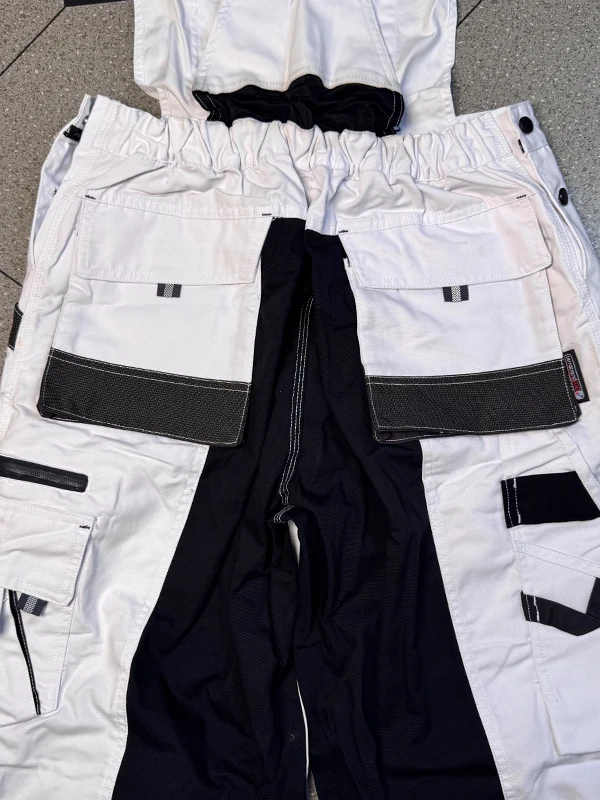 Mens Workwear American Style Bib Overalls Construction Site Maintenance Repair High Wear Resistance Long Pants Safety Uniform