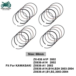 For KAWASAKI ZX-636 68mm Motorcycle Engine Piston Rings A1P A1H ZX636-A1 2002 ZX636-A1H B1H B2H A1 B1 B2 2003-2004 13008-1210