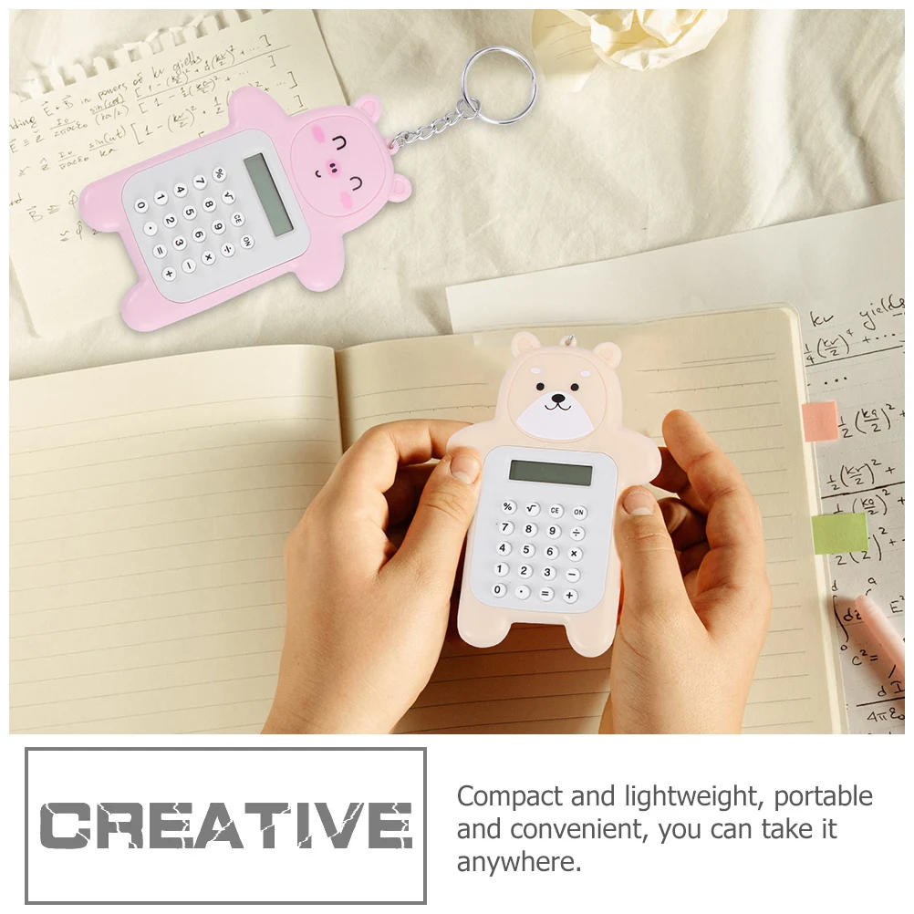 

Calculator Office Supplies Student Handheld Hanging Mini Plastic Calculators Bag Pendant Small