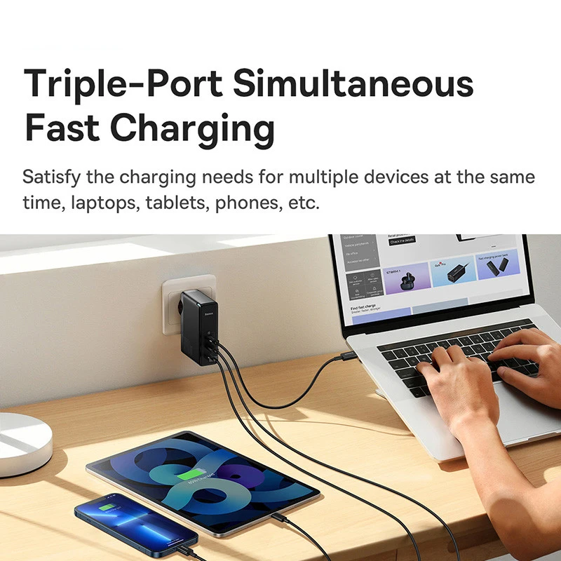 【Limited】Baseus 140W Chargers PD Charger USB C Charger PD3.1 Fast Charge For Macbook Tablet Phone Charger For iPhone 16 15 14