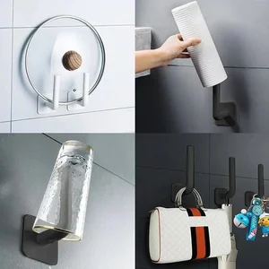 2/4pcs 펀치 강한 페이스트 후크 선반 모자 랙 adhesive hook 8 최고의 판매 헤어 브레이딩 랙 - №2