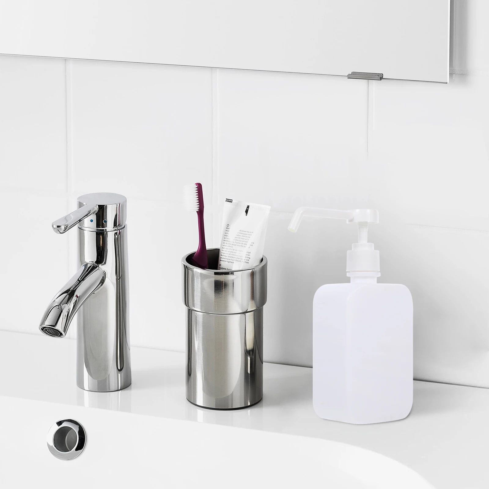 

6 Pcs Hand Bottles Empty Spray Pump Refillable Long Nozzle Dispenser White Portable Leak Proof ABS Material