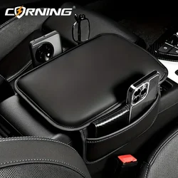 Universal Car Armrest PU Leather Protective Cover for Armrests Cushion Accessories Interior Pad Console Mat Automobiles Parts