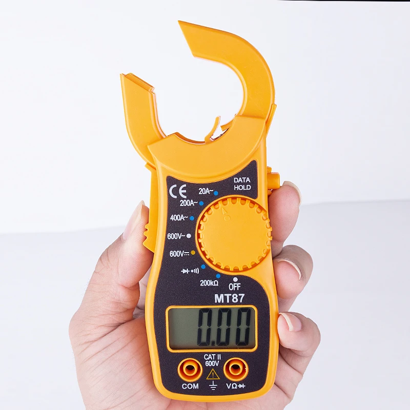 MT87 3 1/2 Digits Digital Multimeter Clamp Meter AC DC Current Voltage Tester Voltmeter Ammeter Ohmmeter Diode Continuity Tester