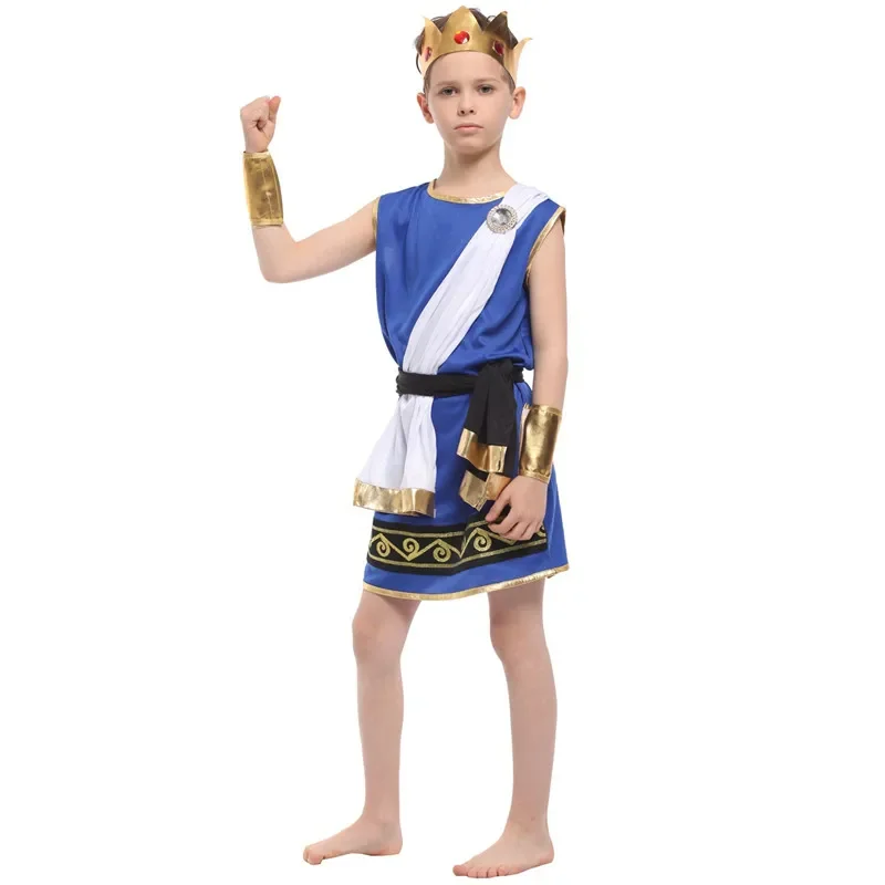 Kinderen Jongens God Van Zeus Cosplay Kostuums Carnaval Halloween Kerst Maskerade Fancy Dress Oude Griekenland Kids Cosplay Kleding