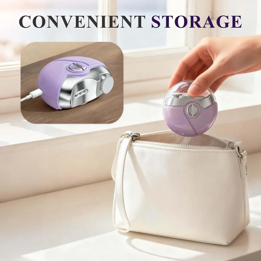 2 Speeds Adjustable Electric Polishing Nail Clippers Dual-Speed Rechargeable Automatic Nail Trimmer Quiet One-Hand Operated