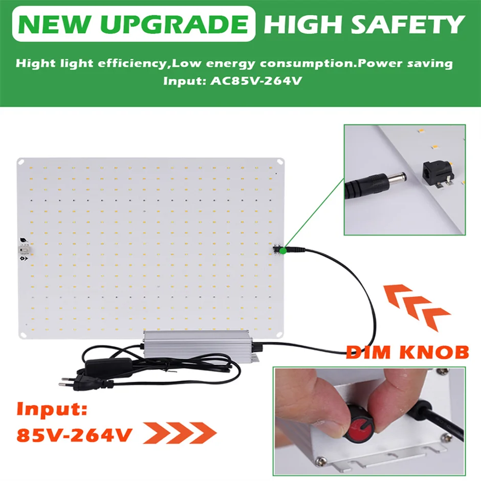 QKWIN QBD 1200 MAX PLANT GROW LIGHT 120W FULL SPECTRUM QUANTUM BOARD WITH red light on/off switch dropshipping