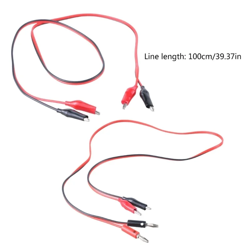 Double Ended Clip Set จัมเปอร์ไฟฟ้าสายไฟสายเคเบิลทดสอบสำหรับการทดลองในห้องปฏิบัติการและสายทดสอบพลังงานอิเล็กทรอนิกส์