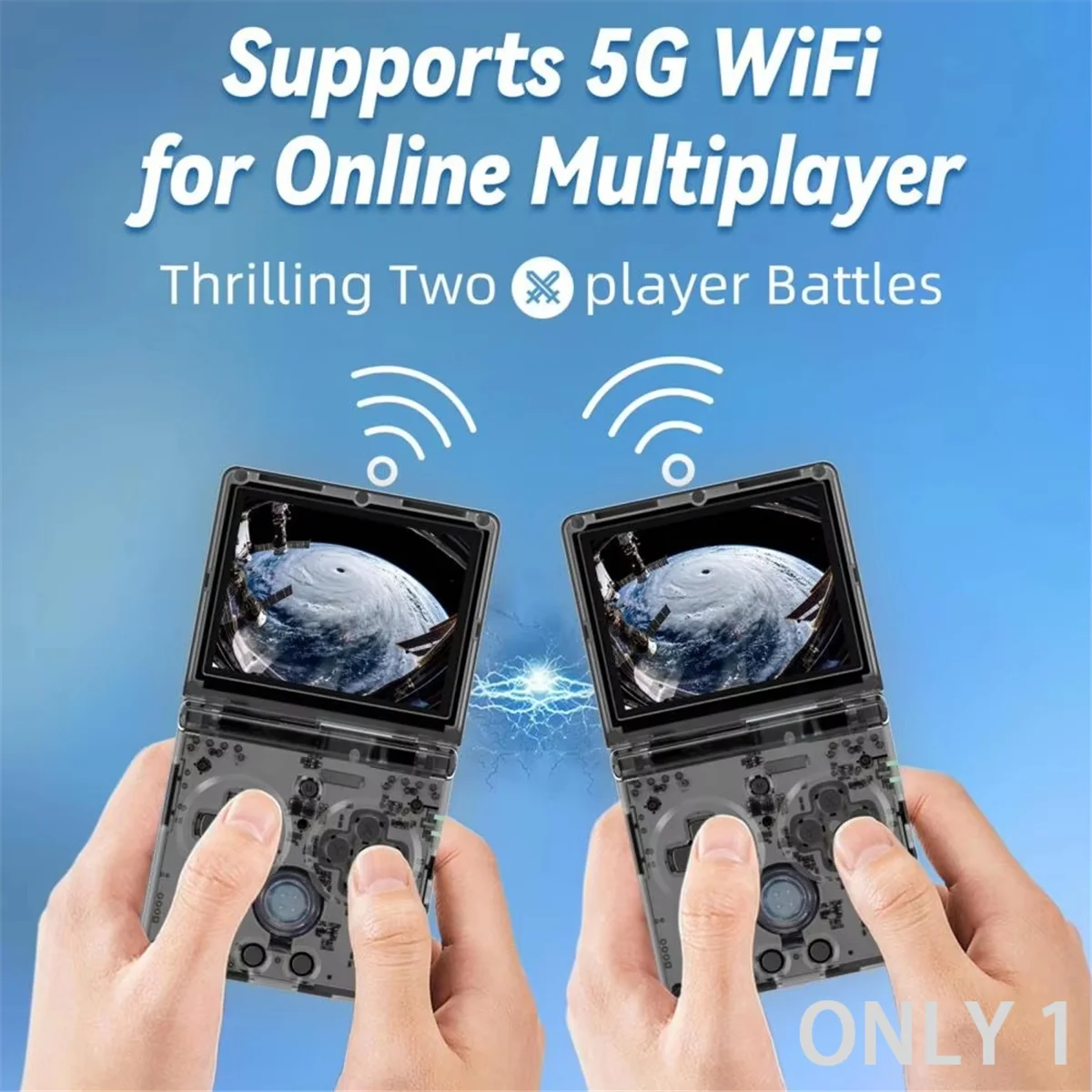 

Hot! RG35XXSP Retro Handheld Game Console 3.5Inch Screen Portable Foldable Handheld Game Console with 3300mAH Battery 64GB C