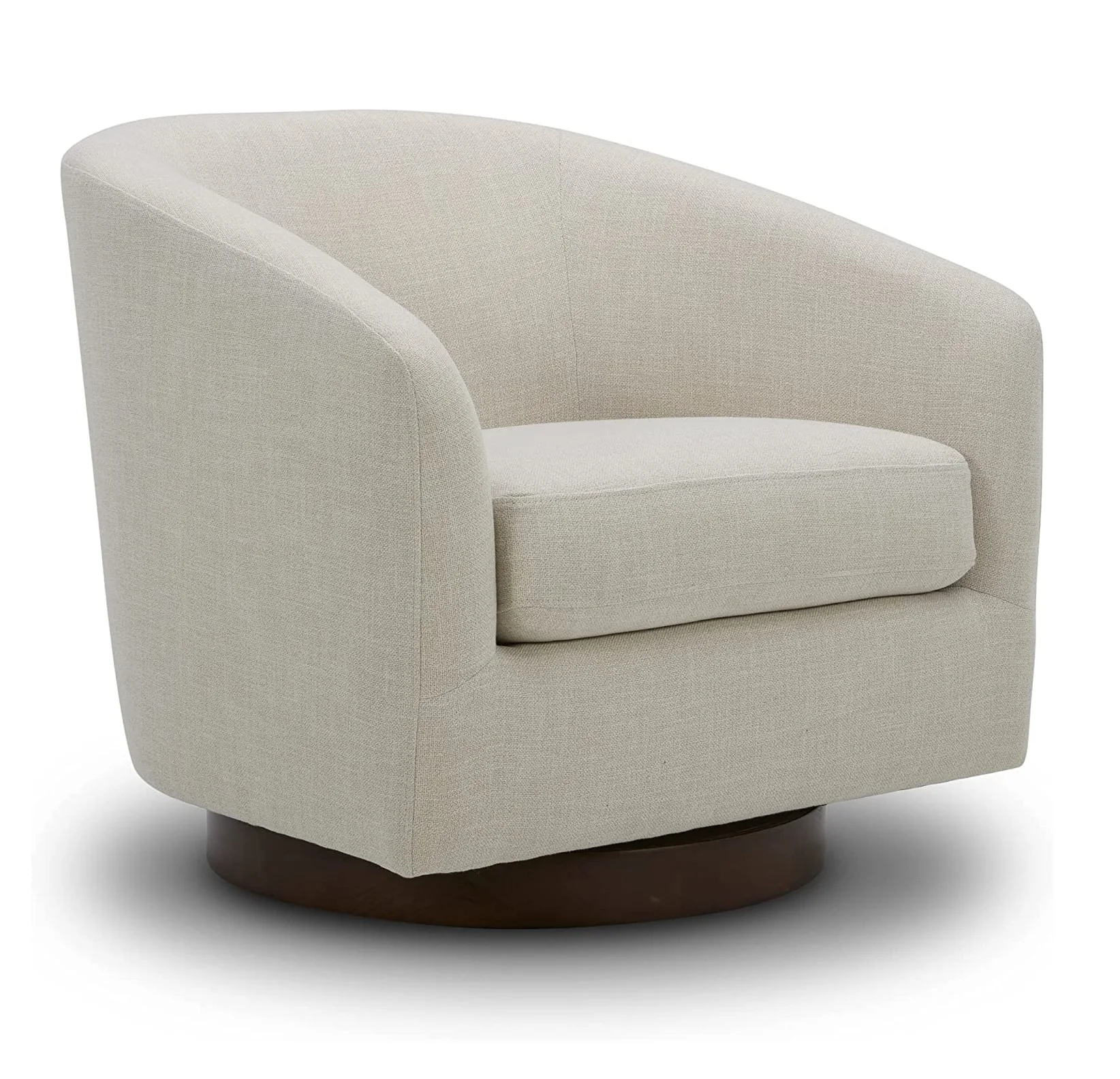 Factory wholesale upholstered modern drum velvet accent armchair living room revolving recliner