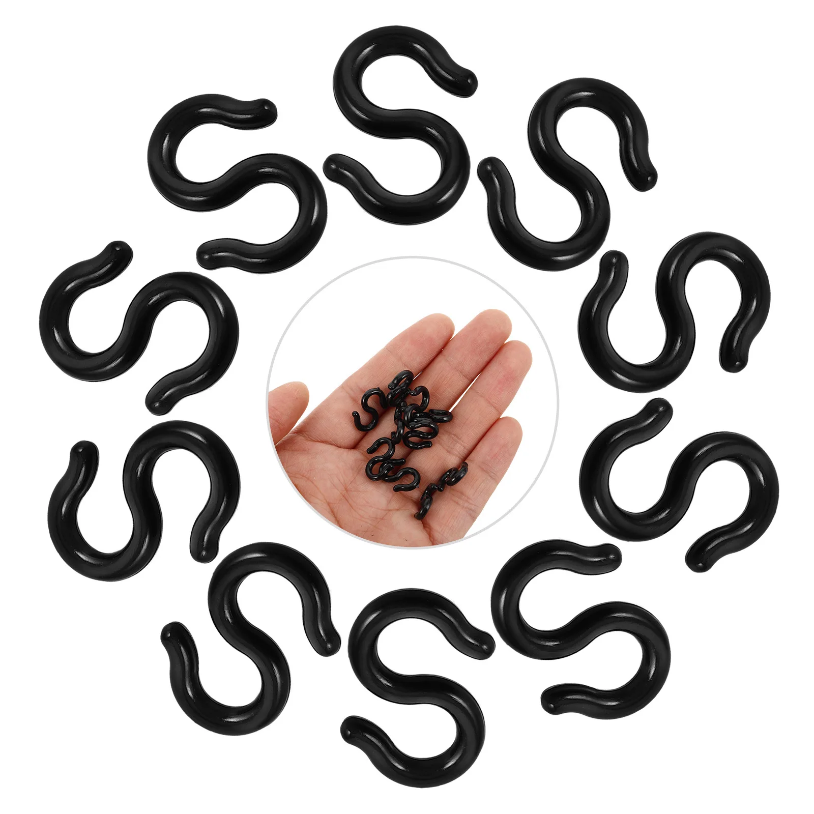 

10Pcs Line Pipe Fixing Hooks S Shape Plastic Cable Organizer for Brake and Shift Cables Secure Auto Hose Management Clip