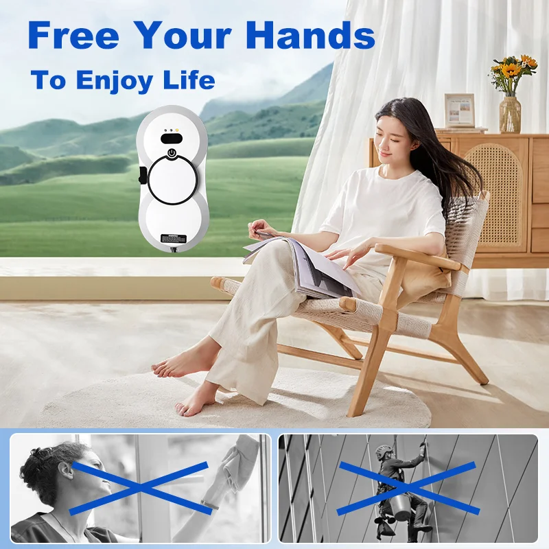 Robot Window Cleaning UPS System Robot Window Cleaning Vacuum Smart Home Appliance Automatic Cleaning Glass Window Cleaner