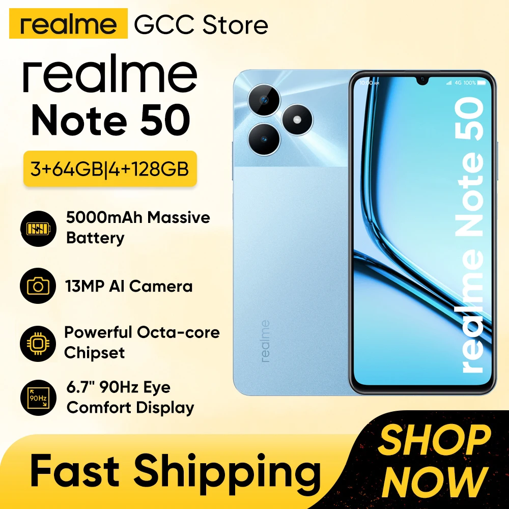 realme Note 50 4+128GB Mobile Phone 6.74