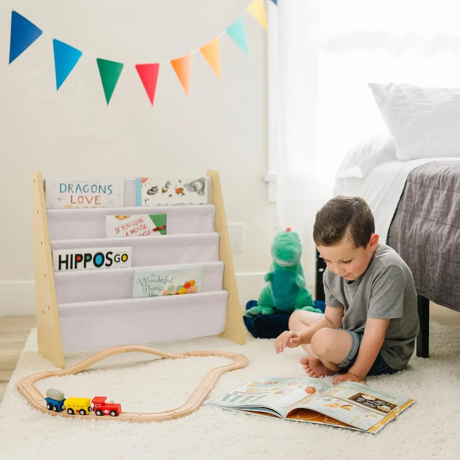 

Premium Canvas Sling Bookshelf for Boys & Girls