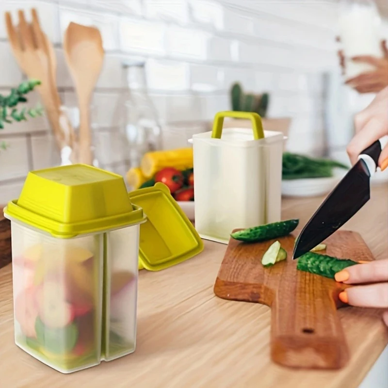 Reusable Food Storage Jars With Strainer For Mess-Free Storage Of Condiment Food-Easy To Open Lid Design Home Kimchi Maker