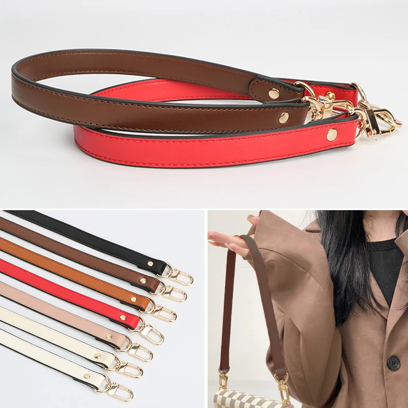 Handbag Handles Solid Color Leather Bag Strap Women Replace Wrist Strap Underarm Bag Belt Single Shoulder Bag Strap Accessories