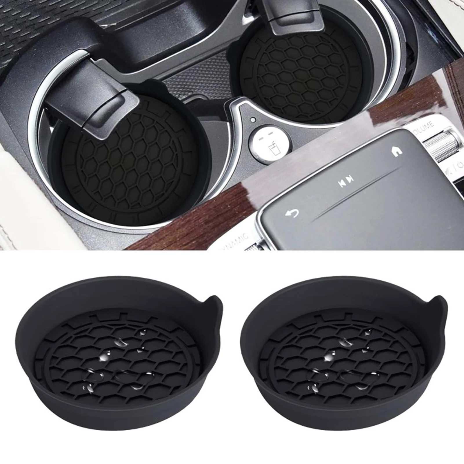 Car Cup Holder Drink Coaster Exquisite Modeling Stable Placement Mat for Automobile Interior Decoration