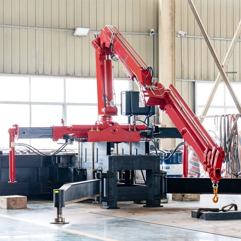Vehicle-mounted crane 3 tons 4 tons 5 tons hydraulic folding arm truck-mounted crane with wireless remote control