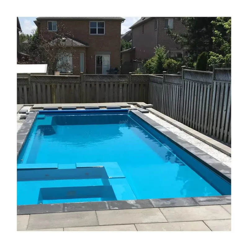 Customized  Get Home Jacuzzi 10m Spa Swimming Pool Inground Fiberglass pool Large Size Piscina Endless Prefabricated