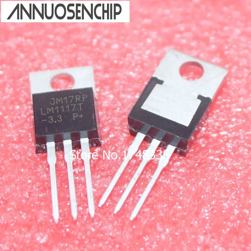 100PCS LM1117T-3.3 LM1117T-5.0 LM1117T-ADJ TO220 LM1117-3.3 LM1117-5.0 LM1117-ADJ LM1117T 3.3V 5V ADJ LM1117 TO-220