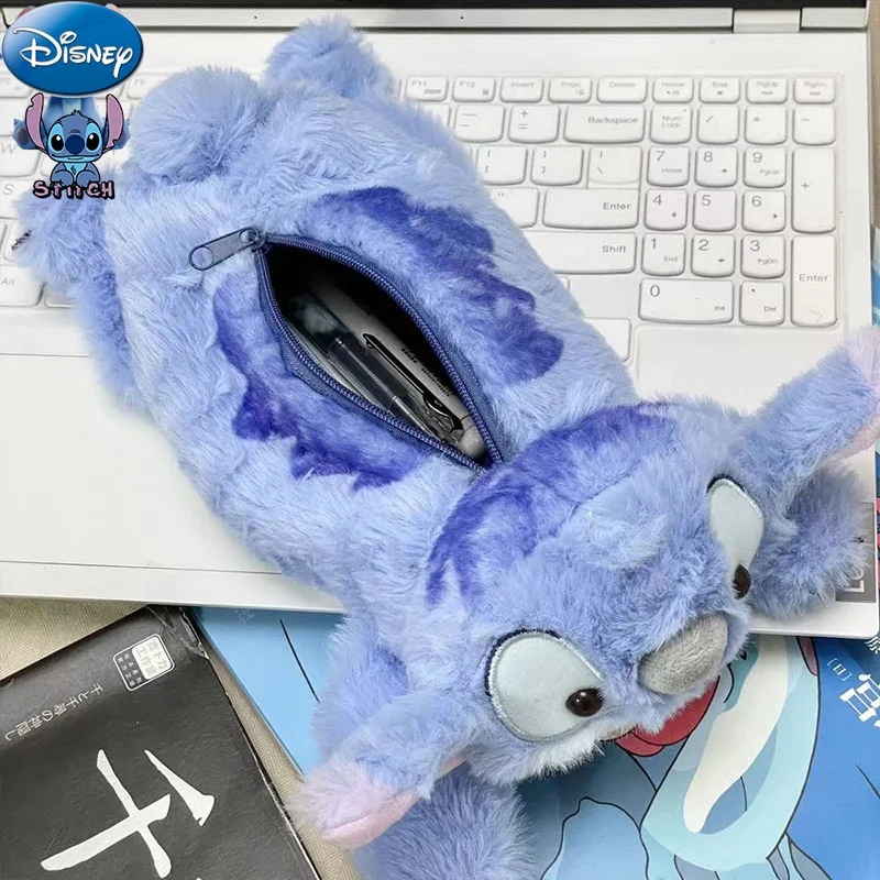 Stitch Plush Cute Pencil Case Disney Anime Kawaii Pen Bag Kids School Home Stationery Box Lilo & Stitch Plush Bags Kids Gift Toy