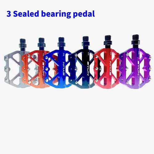 SYUN-pedal ultraligero para bicicleta de montaña, accesorio de aleación de aluminio 9/16, 3 rodamientos sellados, de colores
