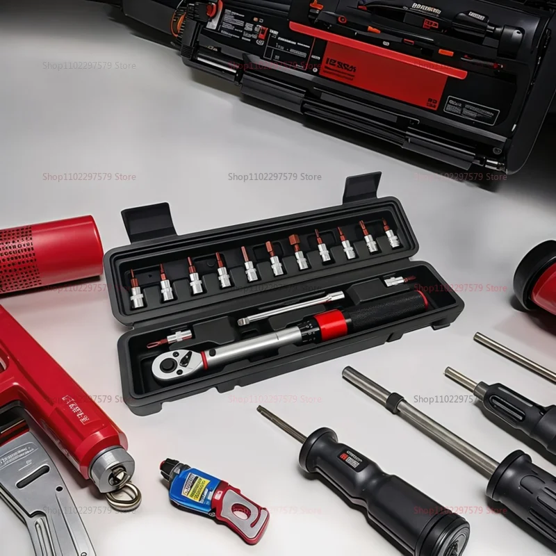 15 قطعة انقر نوع مفتاح العزم مجموعة 1/4 بوصة 2-24Nm قابل للتعديل شرارة التوصيل مجموعة أدوات مع مآخذ السيارات دراجة نارية إصلاح والعتاد