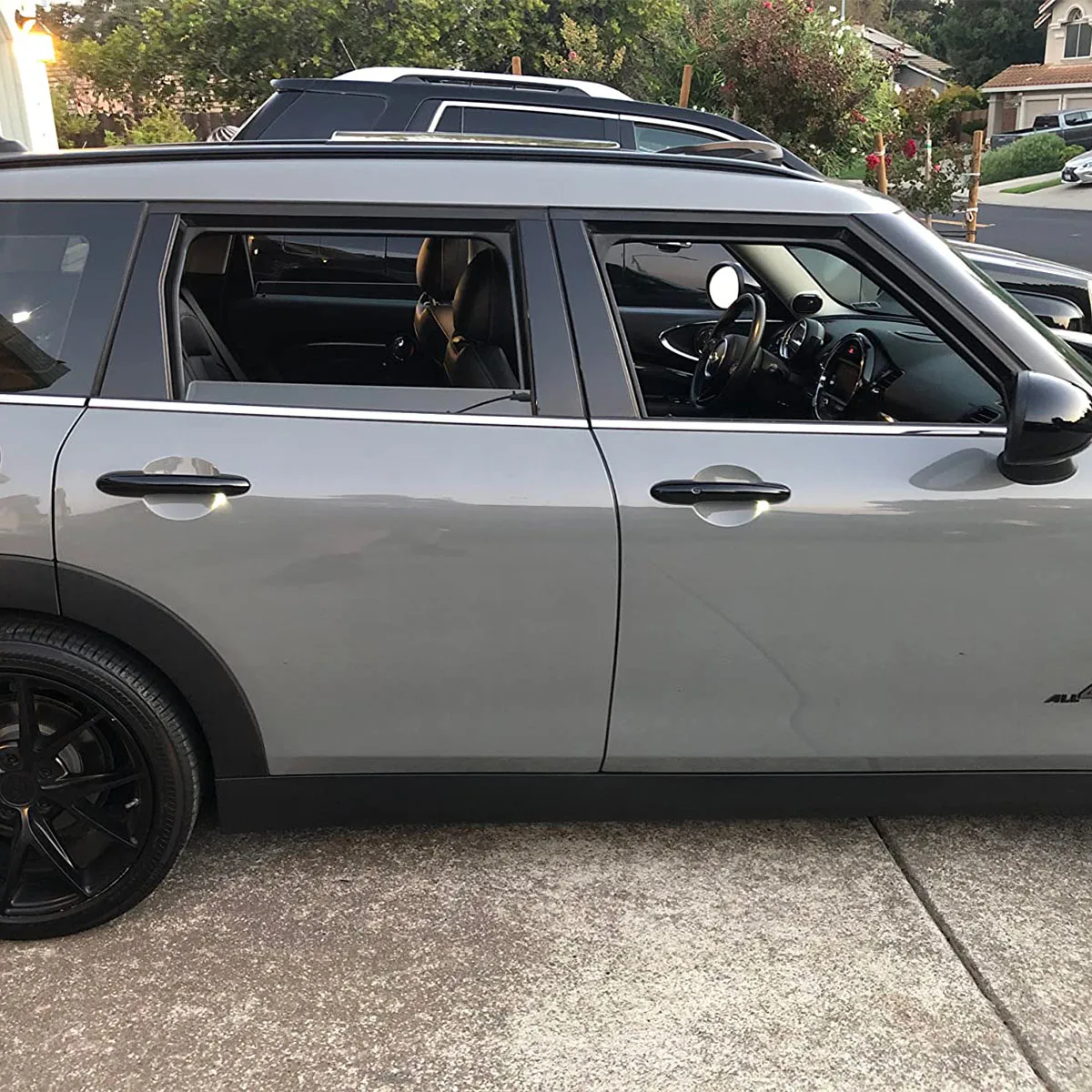 Gdfnmogo 4 Coperture Per Maniglie Portiera Per Mini Cooper F55 E F60 – ABS Nero Lucido, Antigraffio, Con Coperture Per Buco Della Serratura