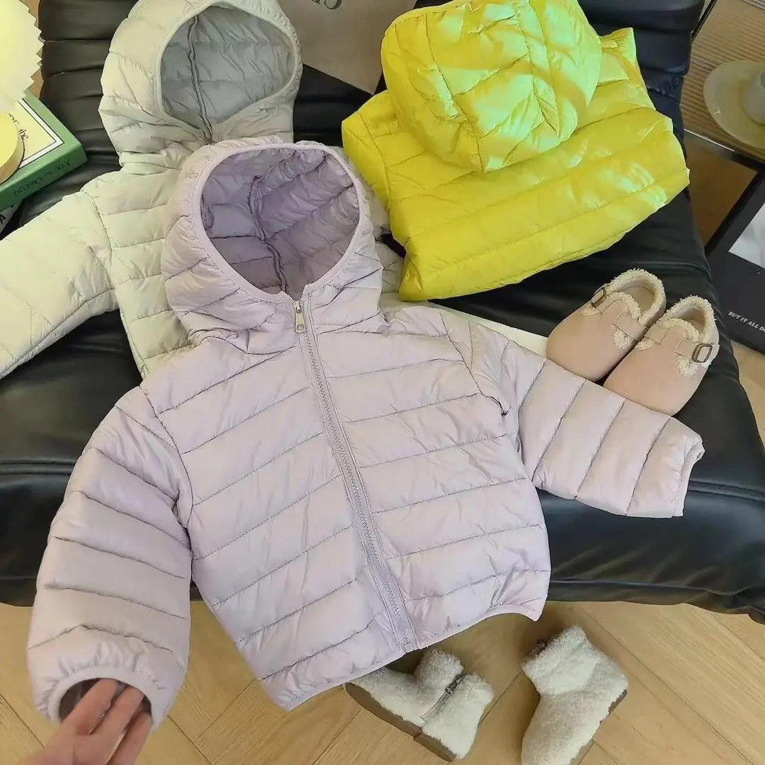 children's lightweight Down jacket Out of season  autumn winter new Comfortable boys and girls hooded coat white duck down