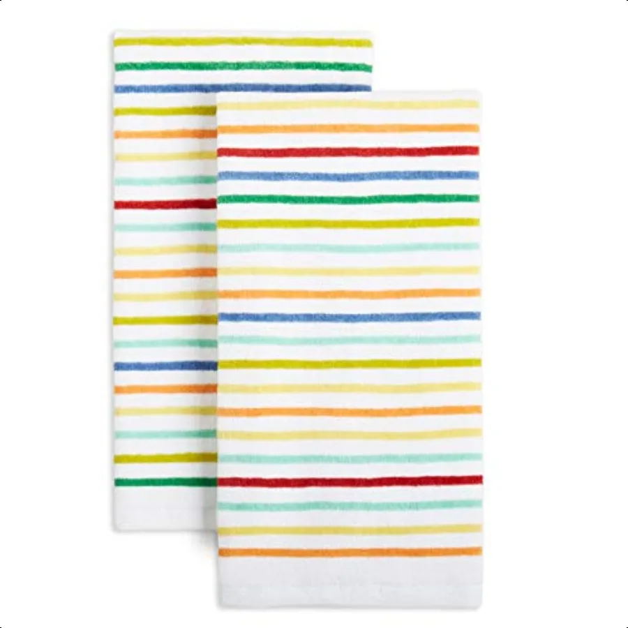 

Tropical Stripe Kitchen Towel Set 16x28 MultiColored