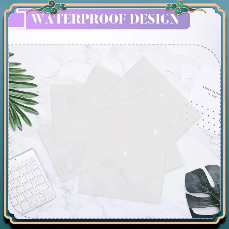 

(New)-100PCS A4 Folder Bag Transparent Plastic Water Resistant File Holder File Paper Office Supplies Documents Protectors