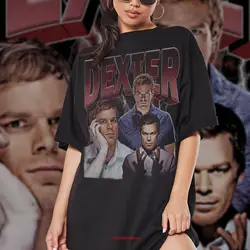 Dexter Morgan koszula Retro nadruk w stylu Vintage T Un długie lub krótkie rękawy