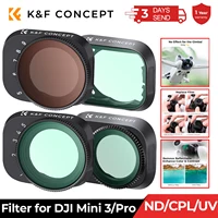 Filtro de Dron K & F Concept para DJI Mini 3 Pro y Mini 3 UV/CPL/ND2-ND32/ND32-ND512 filtro de lente de vidrio óptico con revestimiento de cámara Variable