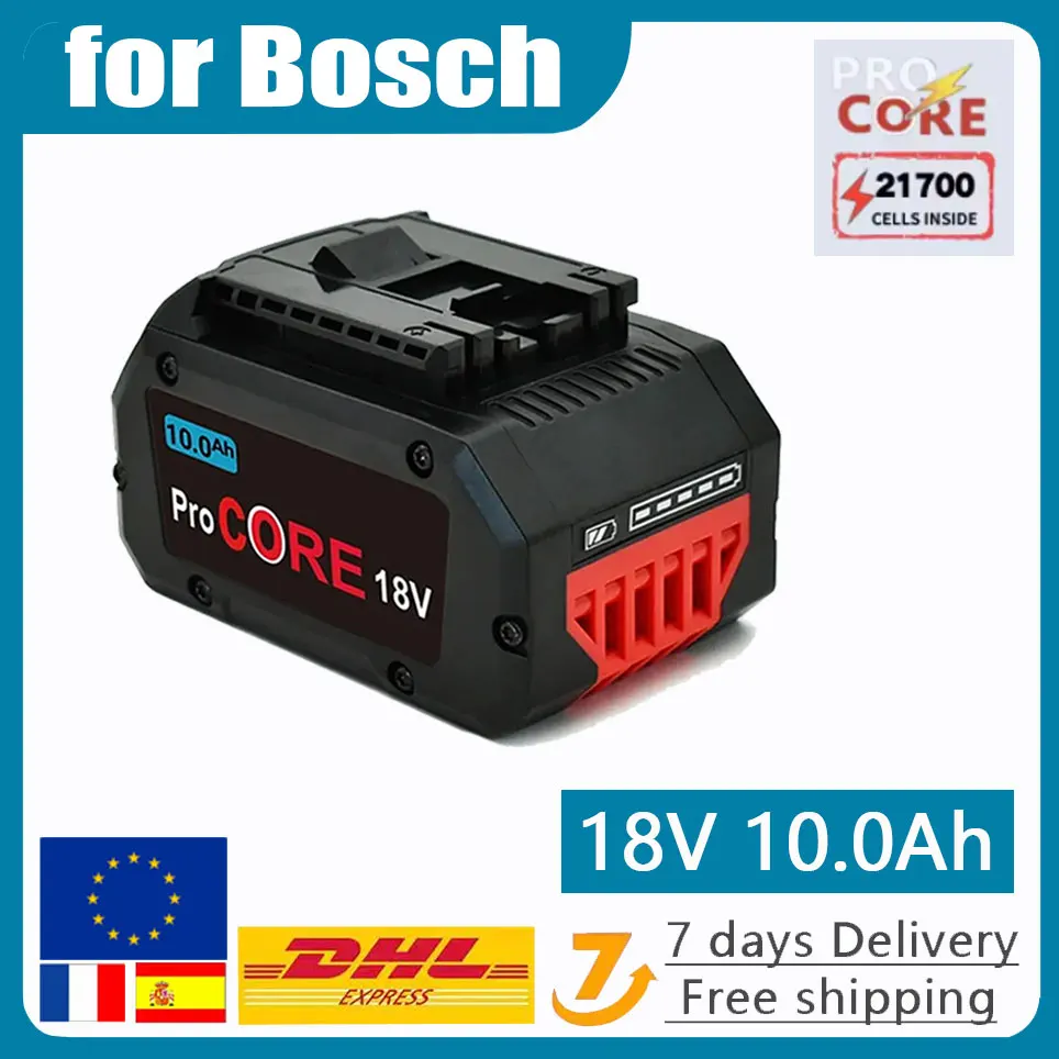 Image of 18V 10,0Ah ProCORE Ersatzakku für Bosch 18V Professional System Akku-Werkzeuge BAT609 BAT618 GBA18V80 21700 Zellen