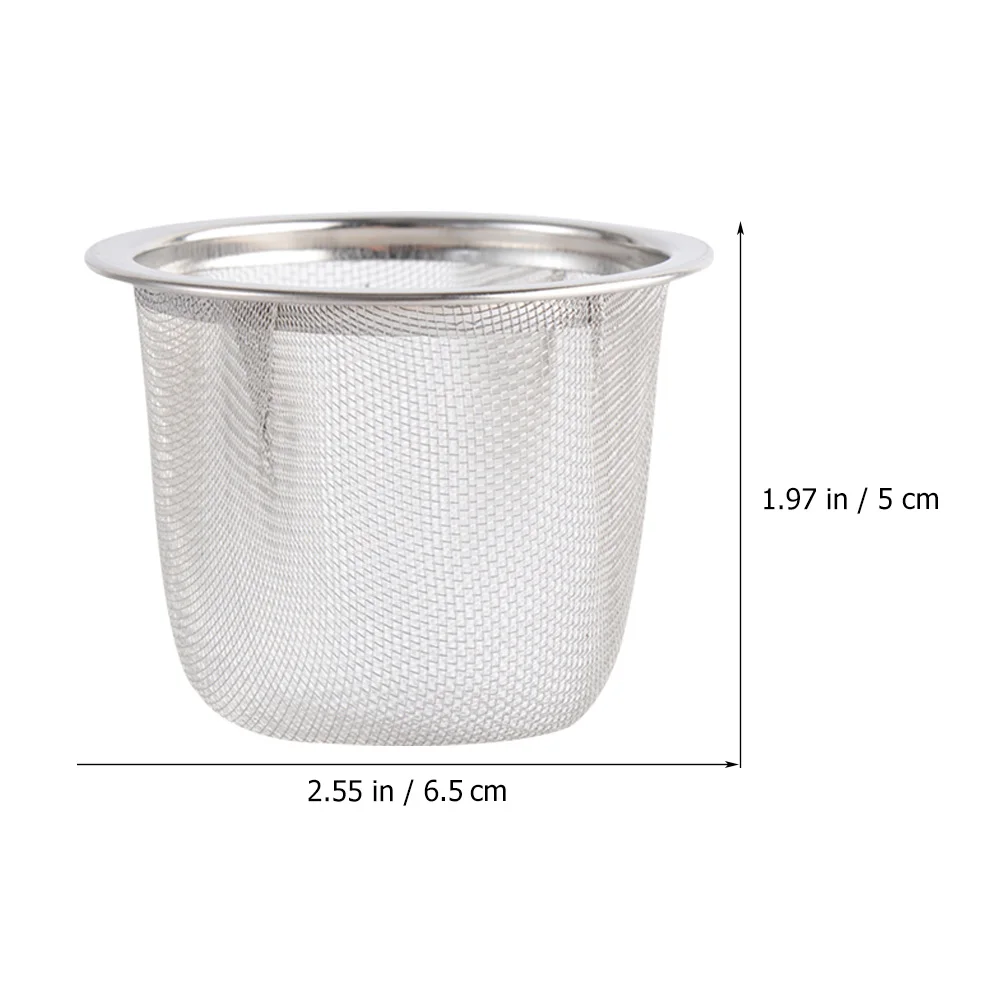 10 Pcs Teapot Filter Liner Filters Basket Stainless Steel Diffuser Infuser Mesh Strainers for Loose