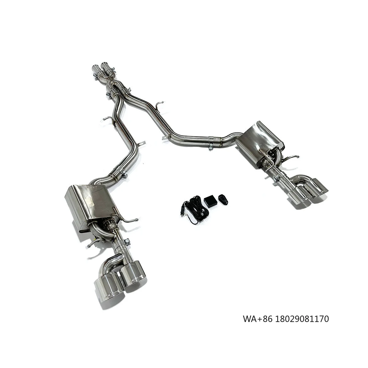 

Car 304 Stainless Steel Catback Complete Exhaust System Pipe Valvetronic Exhaust Muffler for 2008+ C Class W204