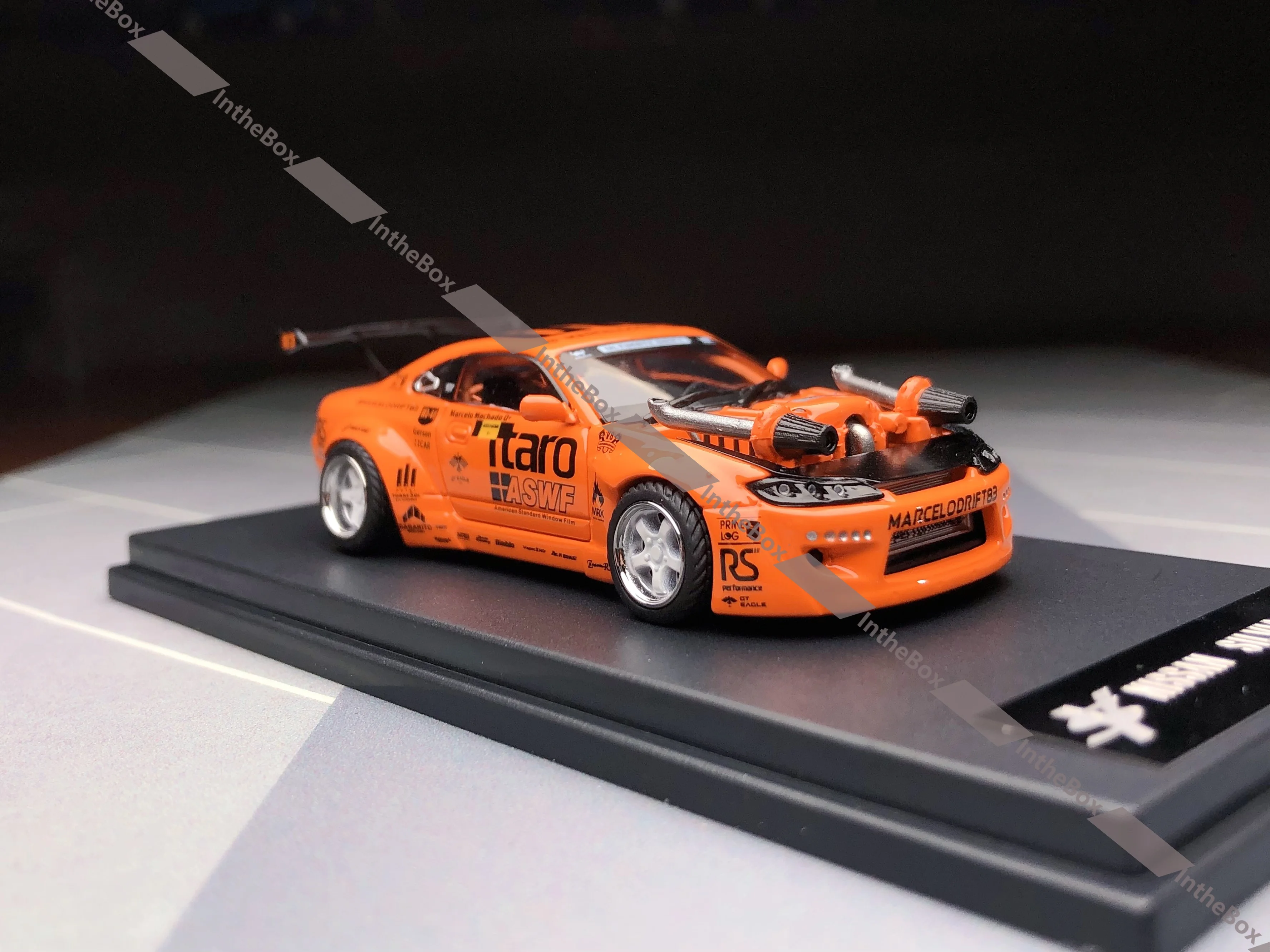 YS 1:64 JDM Orange Silvia S15 4.0 V8 Racing Sports Model Diecast Model Car Collection Limited Edition Hobby Toys