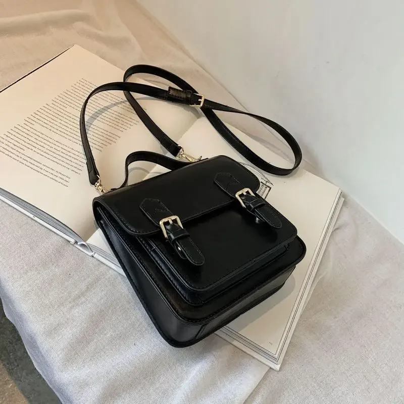 Women Small Square Bag Japanese Jk Uniform Bag 2023 New High Quality PU Leather Female Handbag Retro Ladies Messenger Bag