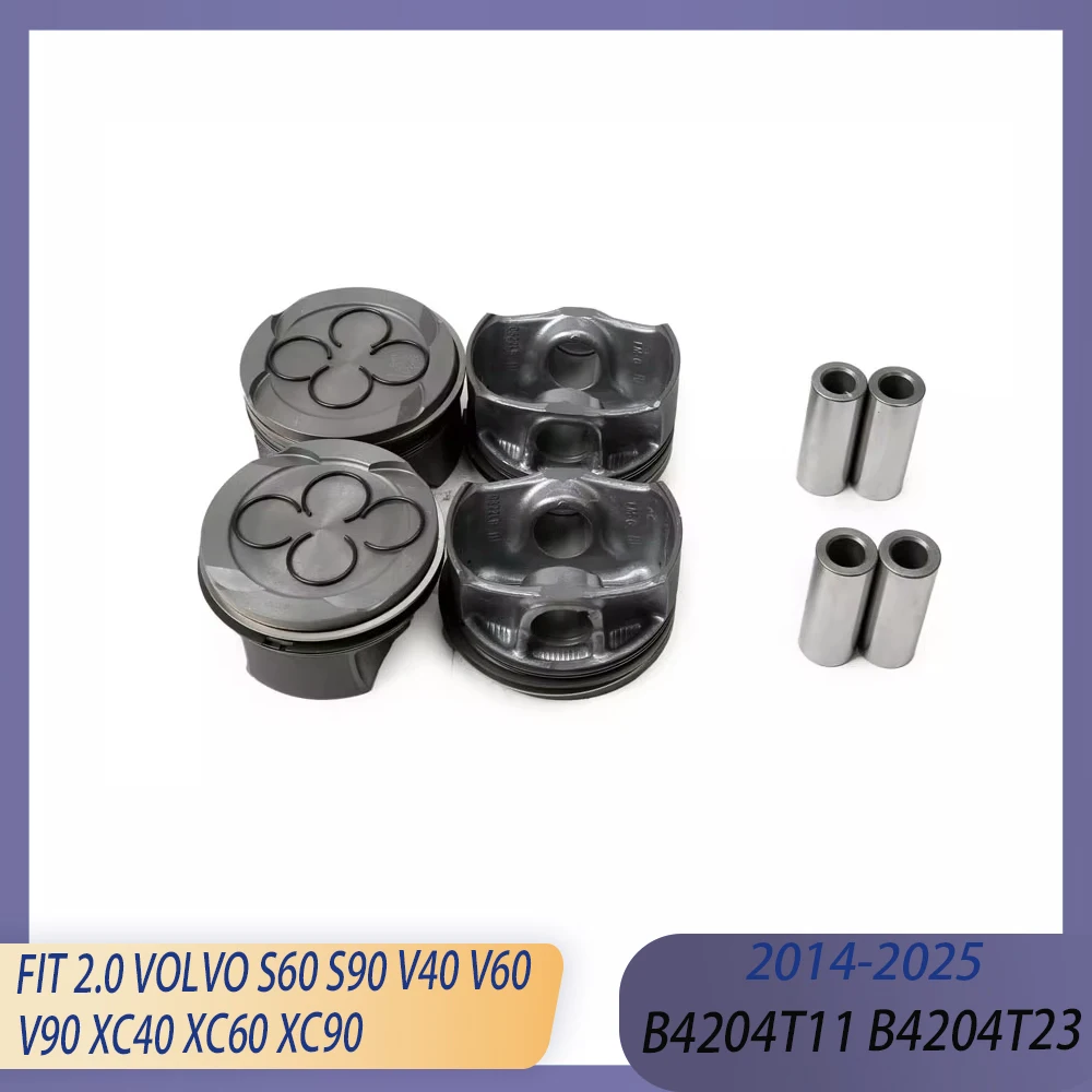Juego de 4 pistones y anillos de motor STD Φ82mm 0.5 2.0 L L4 GAS DOHC B4204T23 para Volvo S60 S90 V40 V60 V90 XC40 XC60 XC90 2014-2025