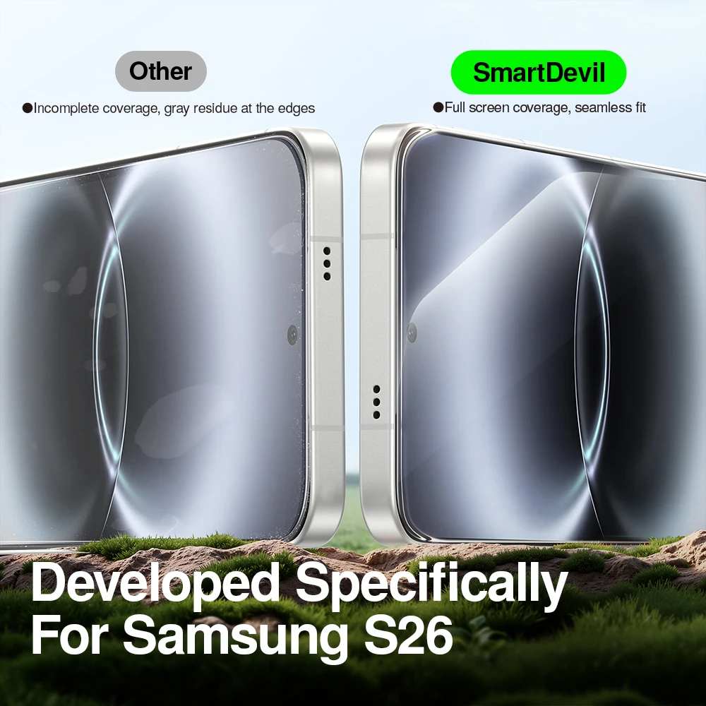 SmartDevil Corning Szkło Hartowane do vivo X300 Ultra HD Folia Ochronna na Ekran do vivo X300s X300 Pro Odporna na Zarysowania i Odciski Palców — zdjęcie produktu 3