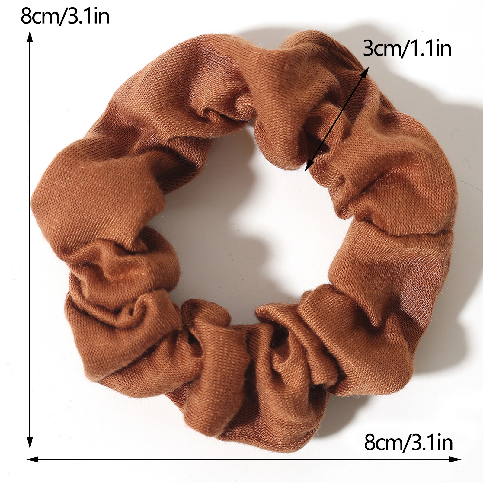 Pack of 2 Mini Cotton Scrunchies Solid Color Ponytail Holder for Women Girl Hair Accessories Hair Ties