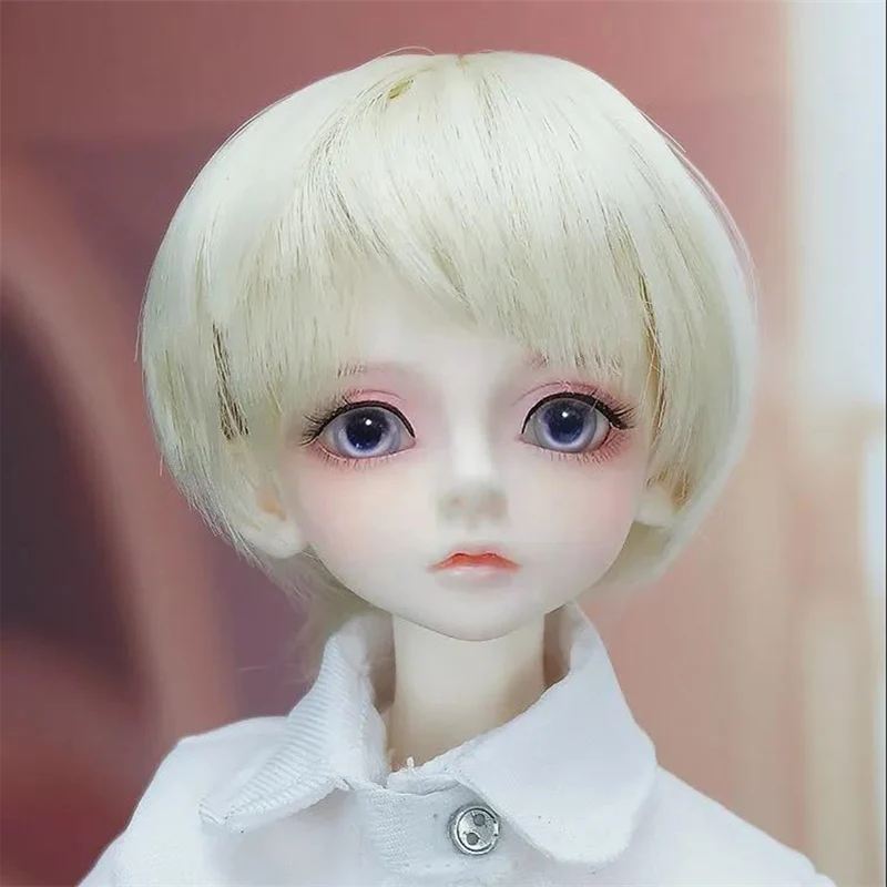 1/4 Bjd 인형 가발 머리 둘레 19-21cm 패션 브라운/핑크/블랙 헤어 인형 액세서리 아기 인형 드레스 장난감 선물