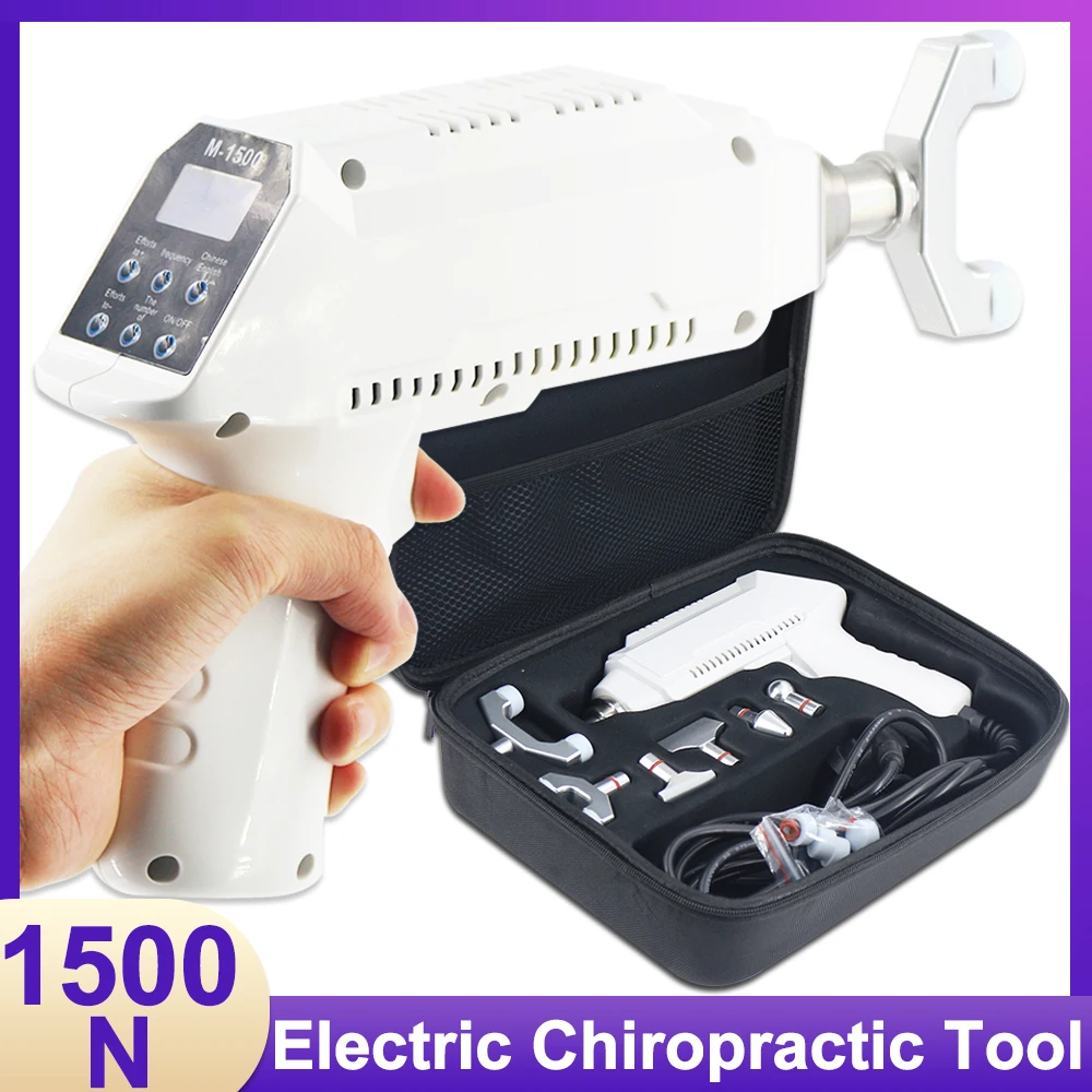 Professional Electric Chiropractic Adjusting Tools 1500N Alleviate Cervical Pain Body Relaxation Spinal Correction Gun