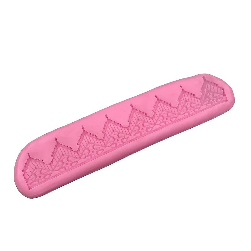 1 Piece, Castle Totem Cake Surround Silicone Mold, Lace Flip Sugar Cake Mold, Western Pastry Kitchen Tool