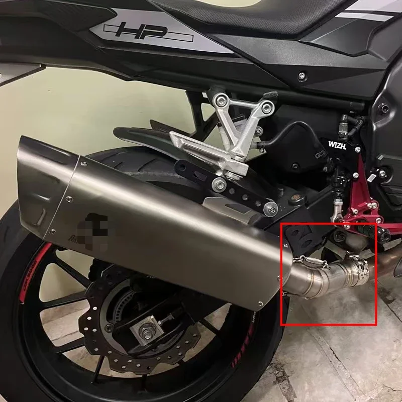 Picture 6: Motorcycle Exhaust Escape Modify Mid Link Pipe For Honda CBR500 CBR500R CB500F CB500X CB400 CBR400 CB400X CB400F  2016 - 2024