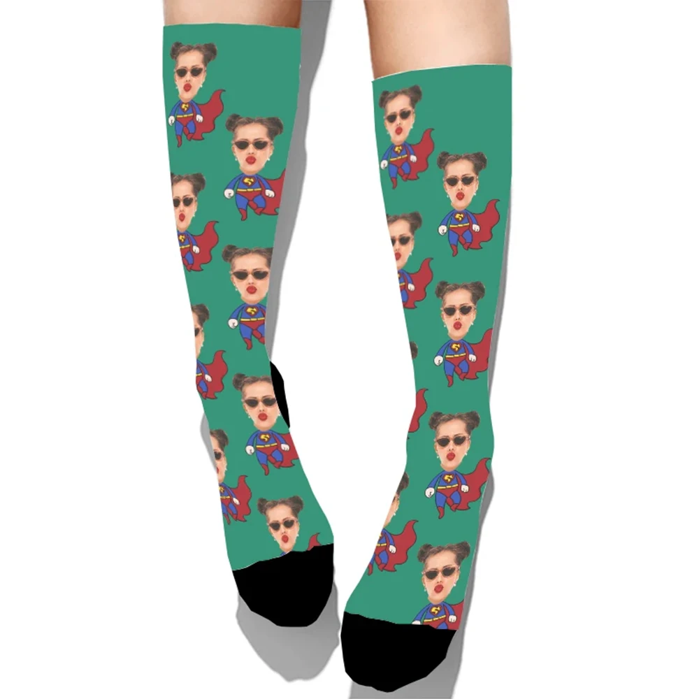 Private custom cartoon socks with face fashion custom photo personalized gift unisex funny socks for girlfriend and family